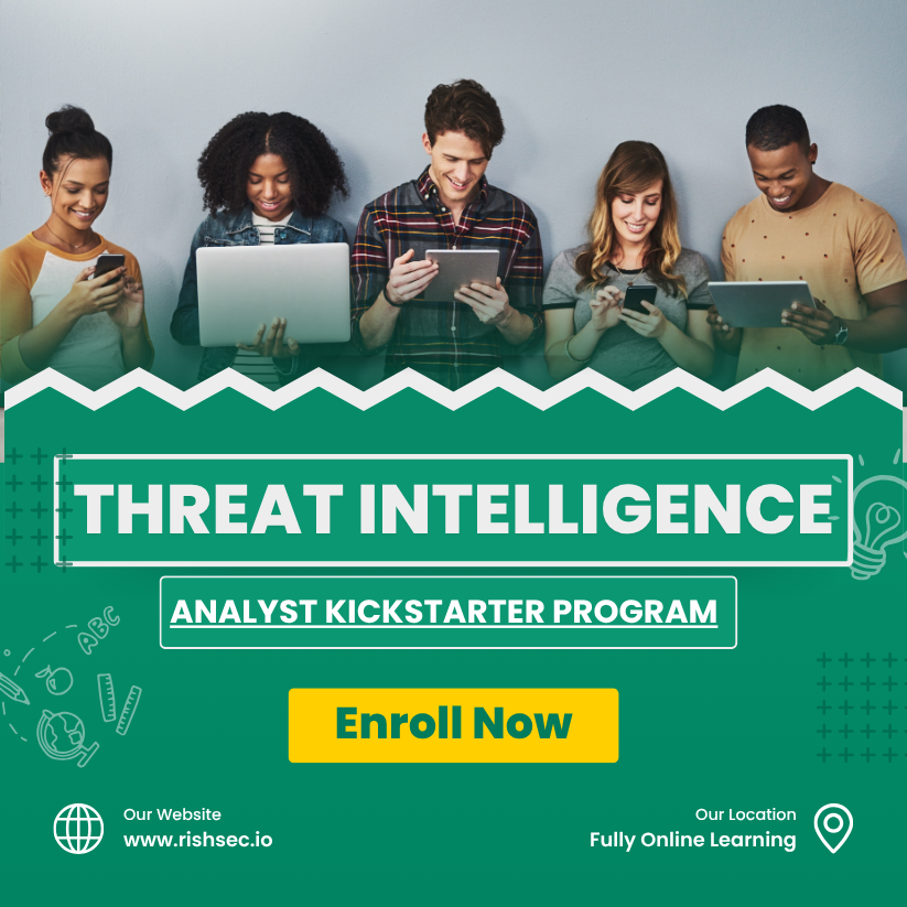Threat Intelligence Analyst Kickstarter Program